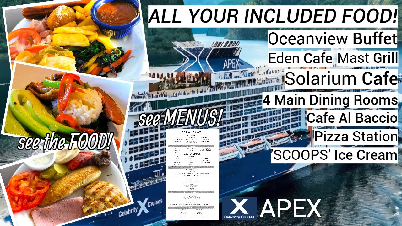 Celebrity Apex 2025 - ALL the food they include