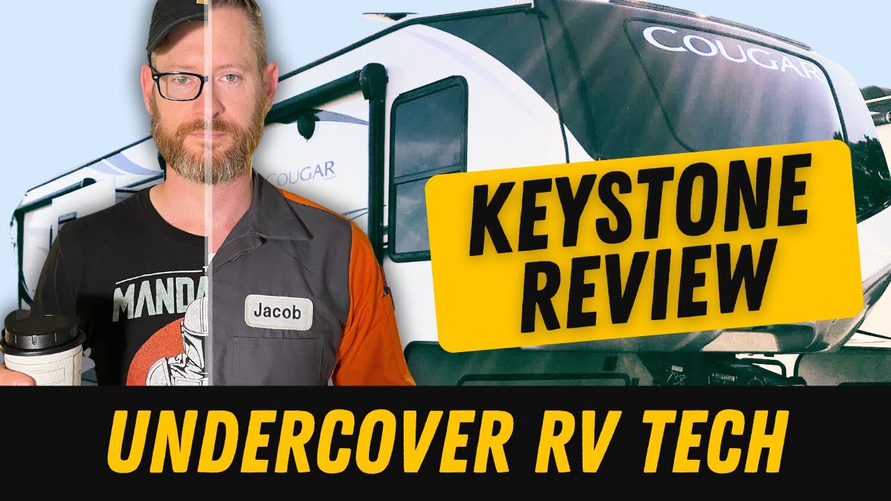 RV Tech рассматривает Keystone Cougar UNDERCOVER в автосалоне