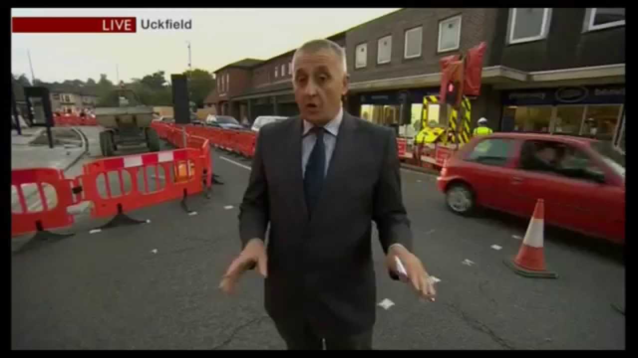 Uckfield High Street Roadworks - BBC South East Today 30/9/2014