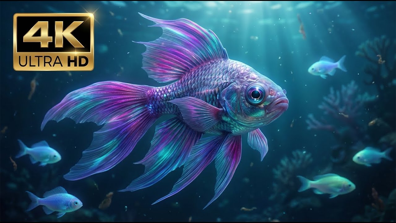 Harmonic Glow: Different Species Sharing the Ocean's Radiance | 4K Ultra HD