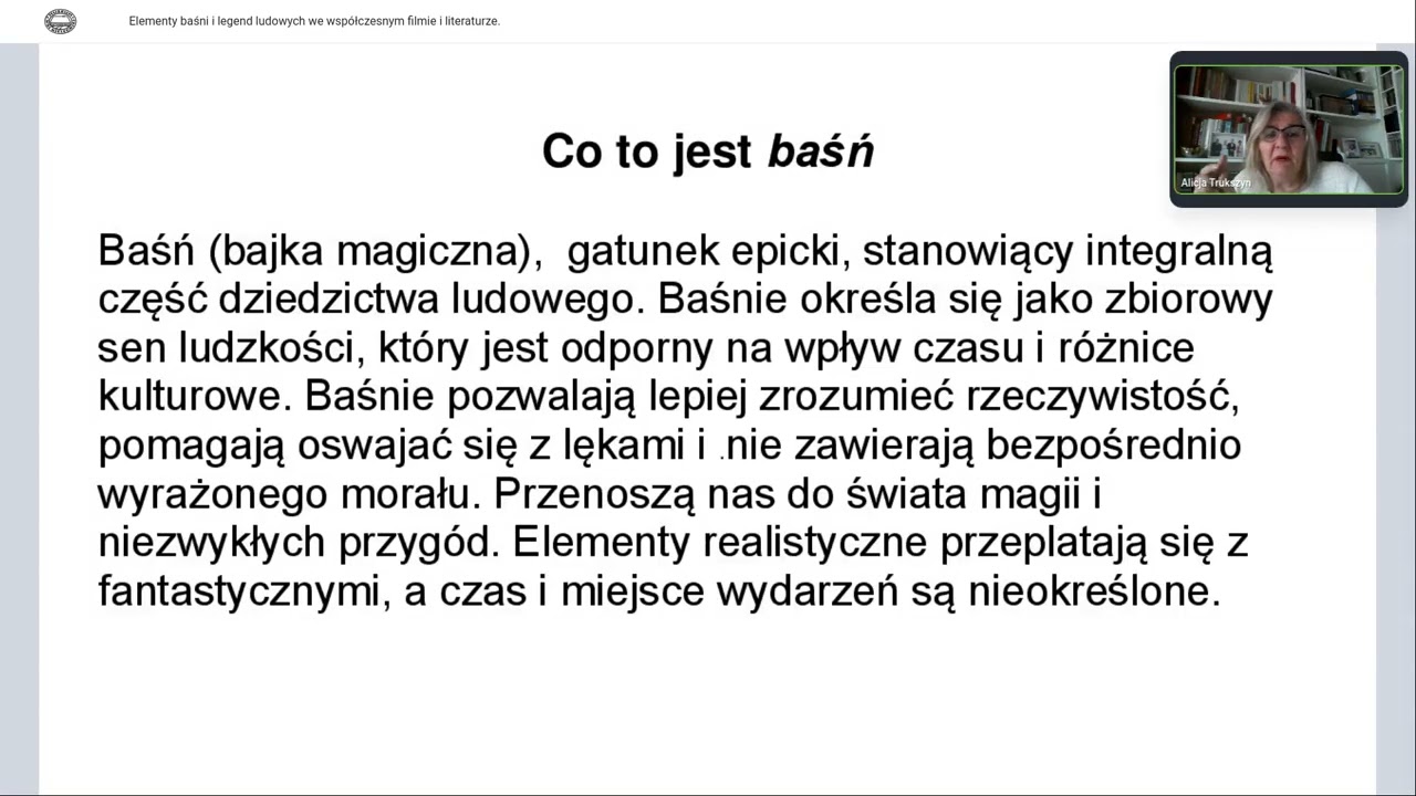 Elementy baśni i legend ludowych we współczesnym filmie i literaturze