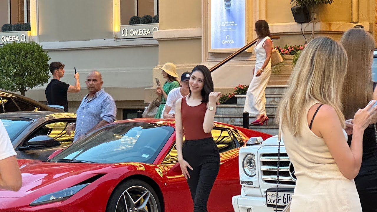 🔥HOT SUMMER NIGHTLIFE GIRLS & SUPERCARS IN MONACO 2023 #monaco #supercars #supercars #luxurycars