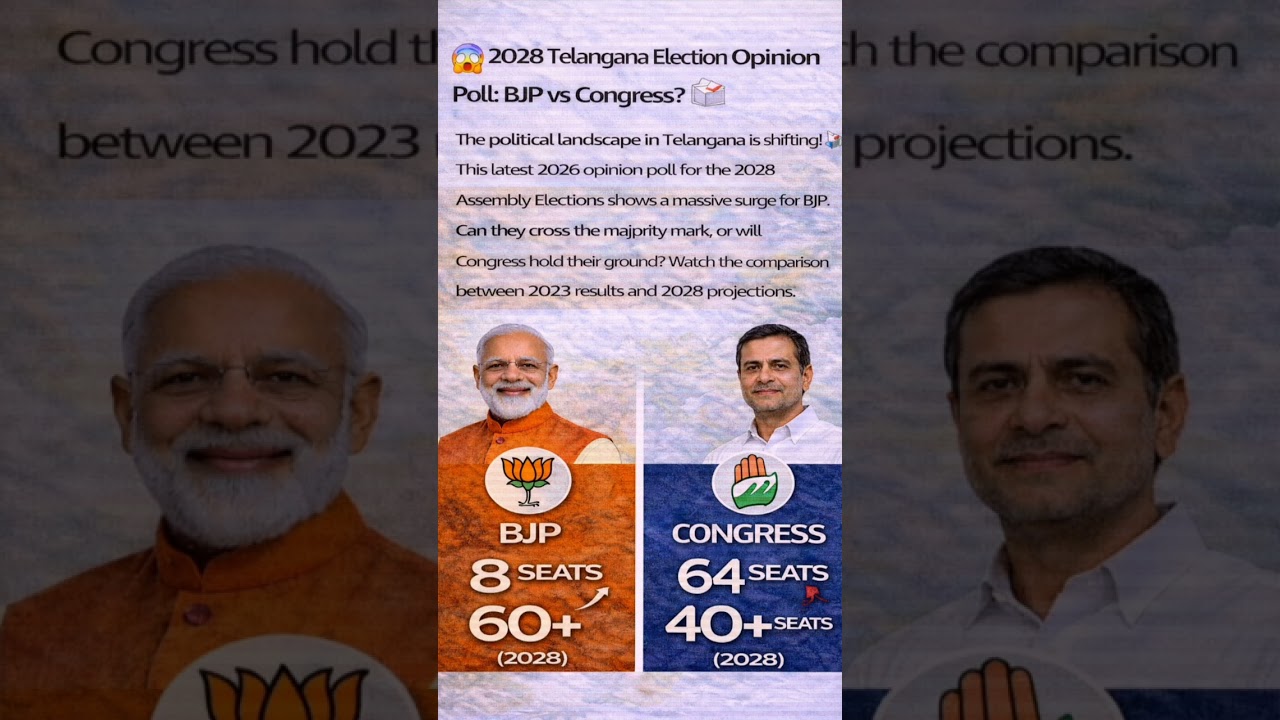 Telangana 2028 Opinion Poll: BJP Creates History? VS#Telangana Election2028 #BJP vs #Congress