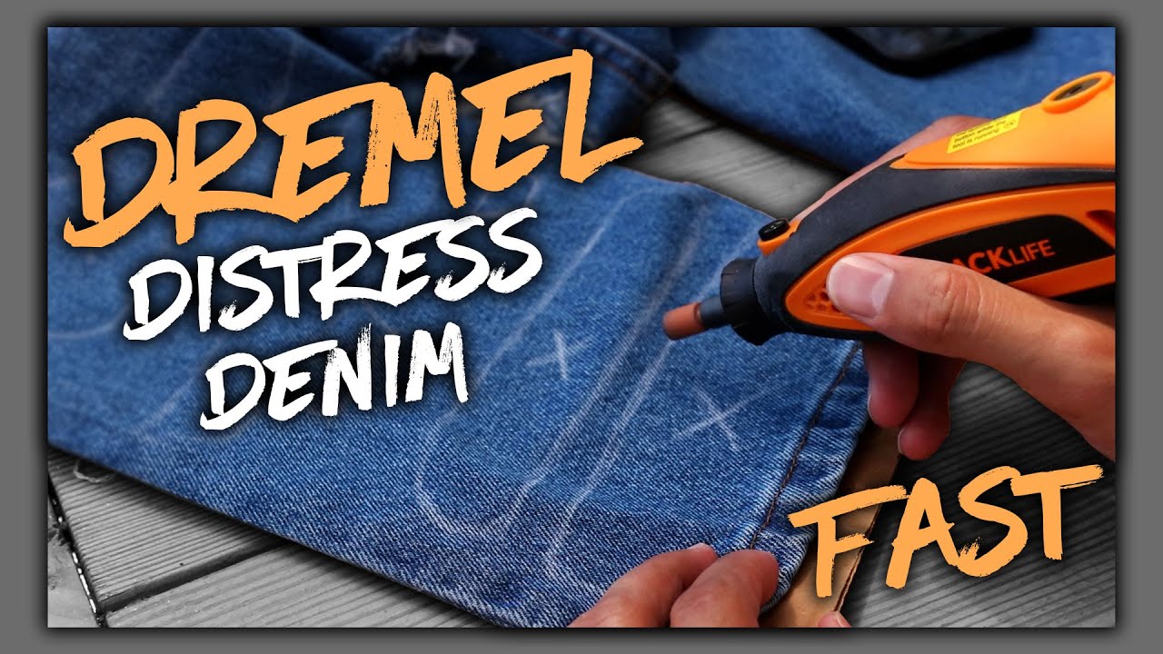 Как быстро состарить джинсовую ткань с помощью инструмента DREMEL | JULIUS