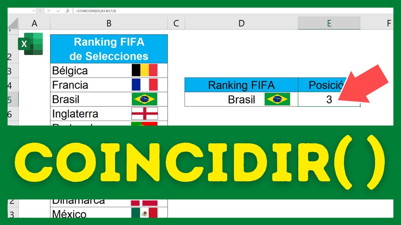 cómo USAR la Función COINCIDIR en Excel (4 Ejemplos)