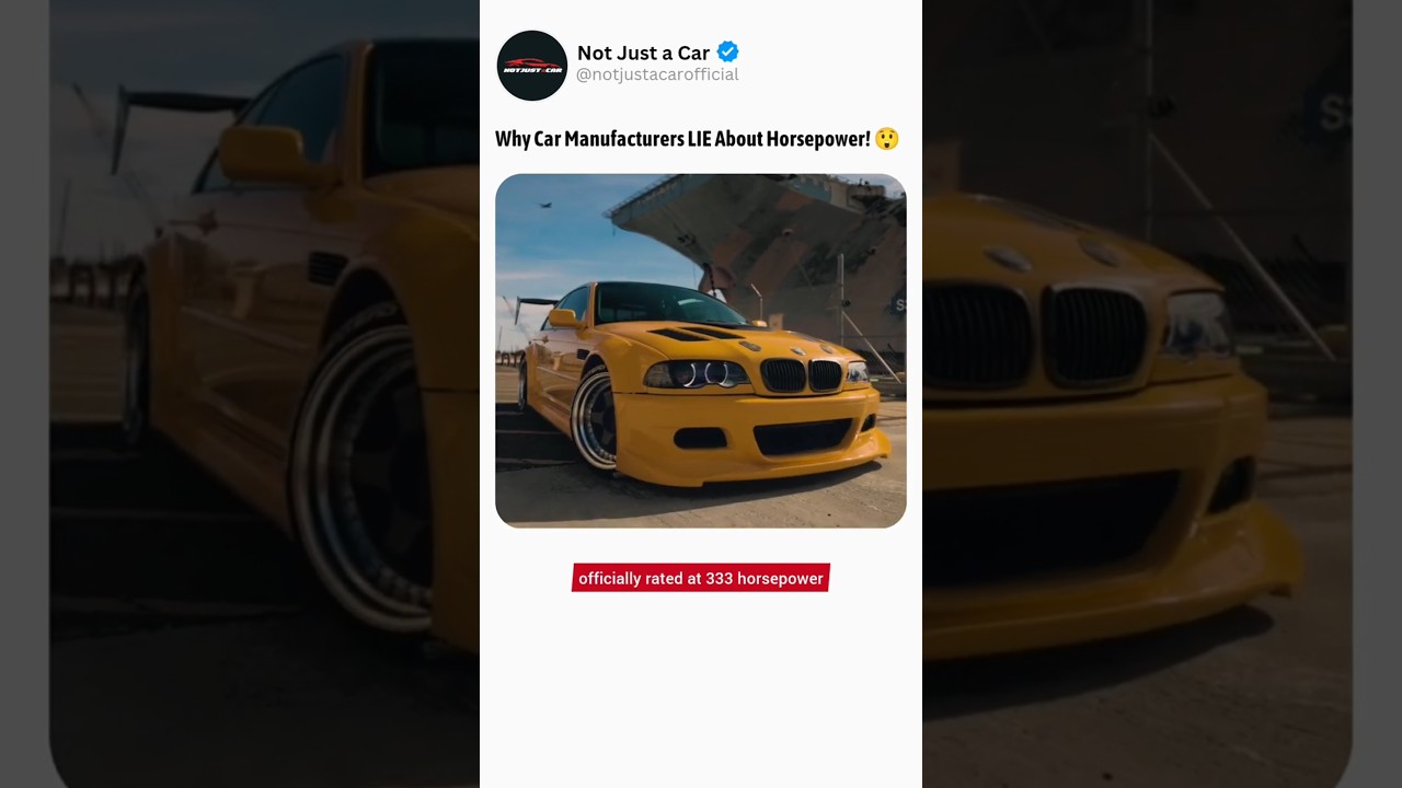 Why Car Manufacturers LIE About Horsepower! 😲🔥 #CarFacts
