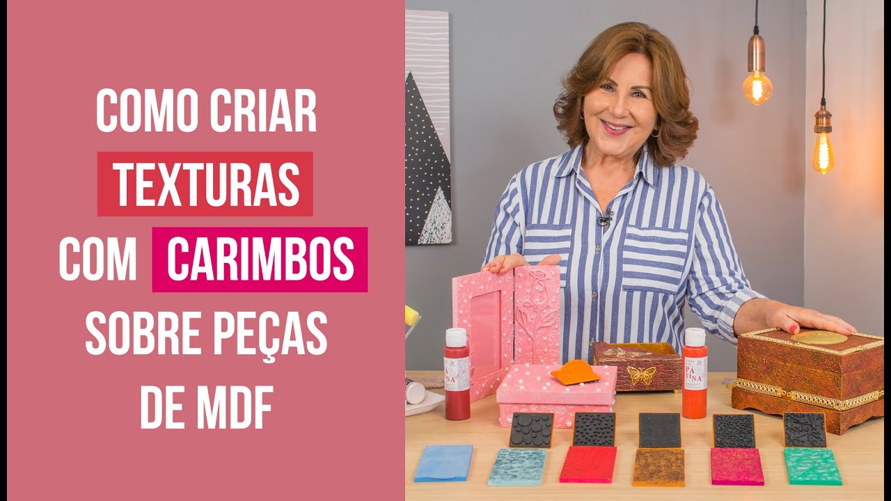 Como Criar Texturas com Carimbos em Peças de MDF
