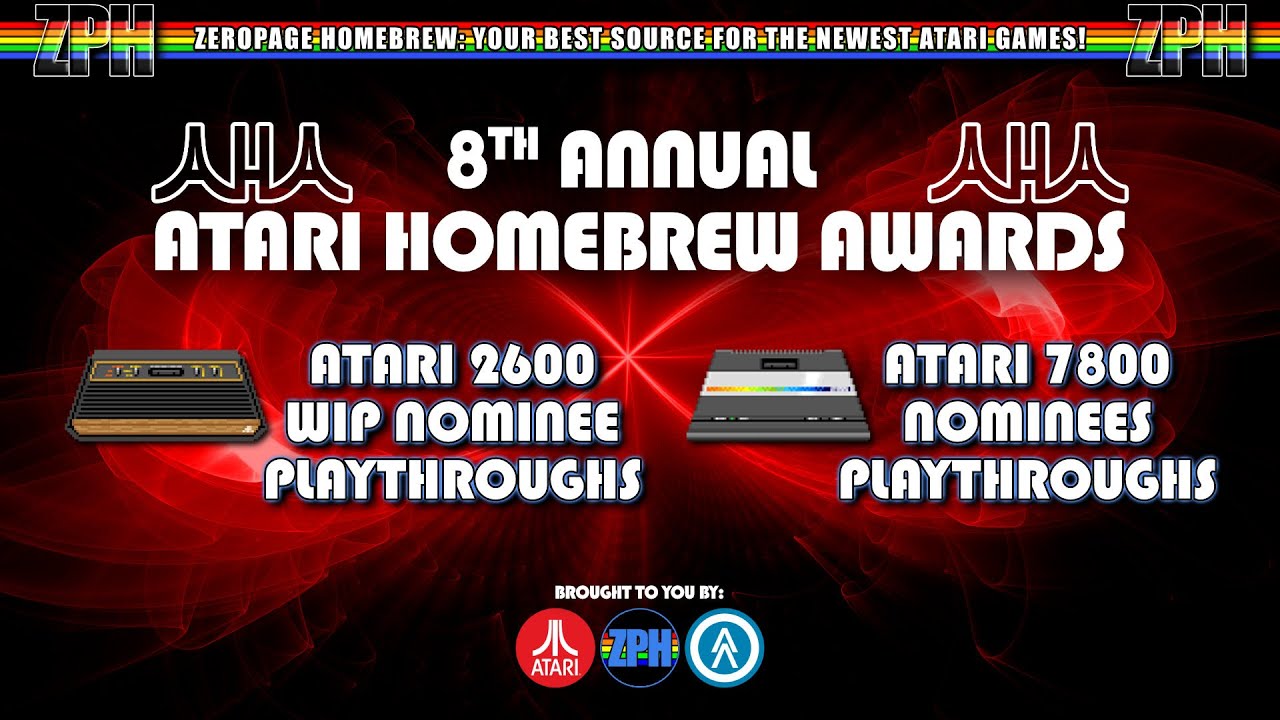 Atari 2600 WIP & 7800 Nominated Games in 8th Annual Atari Homebrew Awards!