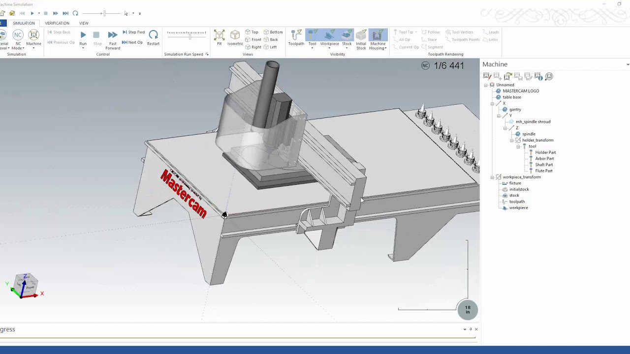 Thermwood Machine Simulation Setup in Mastercam