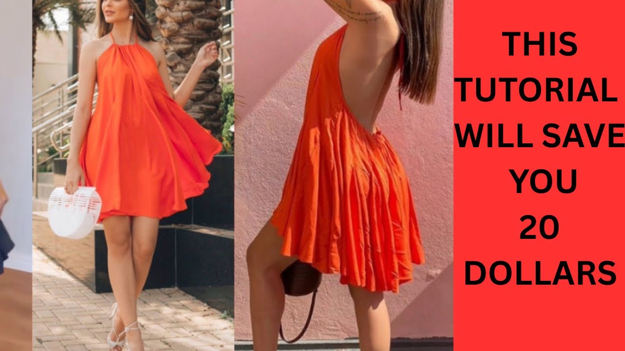 HOW TO DRAFT A BACKLESS HALTER DRESS PATTERN &ndash; BEGINNER FRIENDLY + SAVE $20