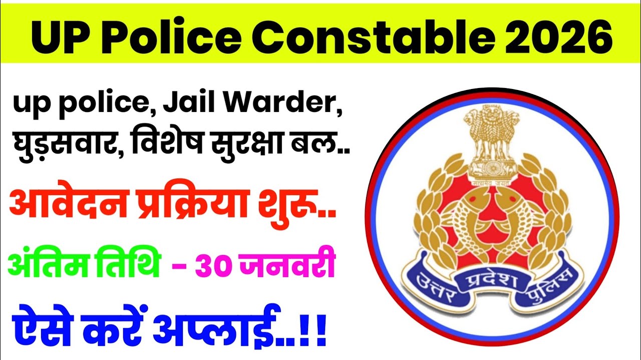 UP Police Constable Vacancy 2026| UP Police Online Form Apply 