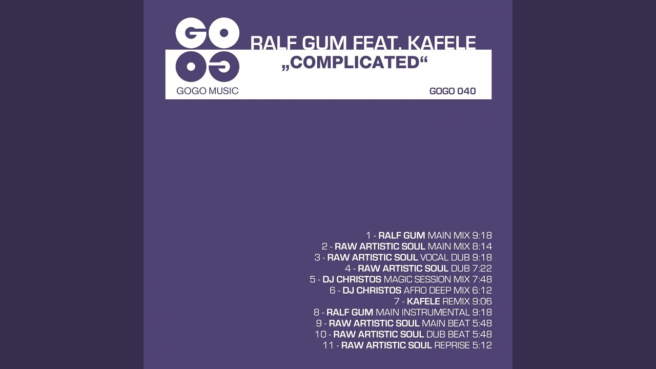 Complicated (Raw Artistic Soul Main Mix) (feat. Kafele)