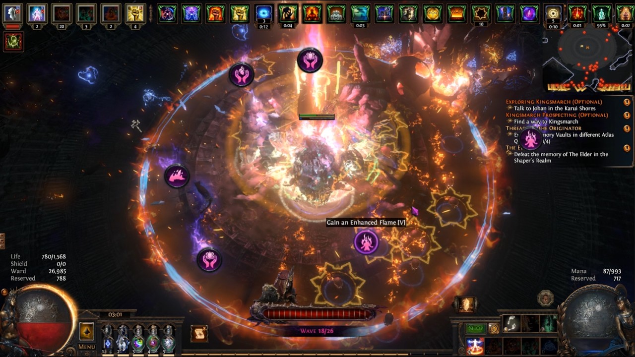 [poe 3.28] Cast On Ward Break Loop more AoE version