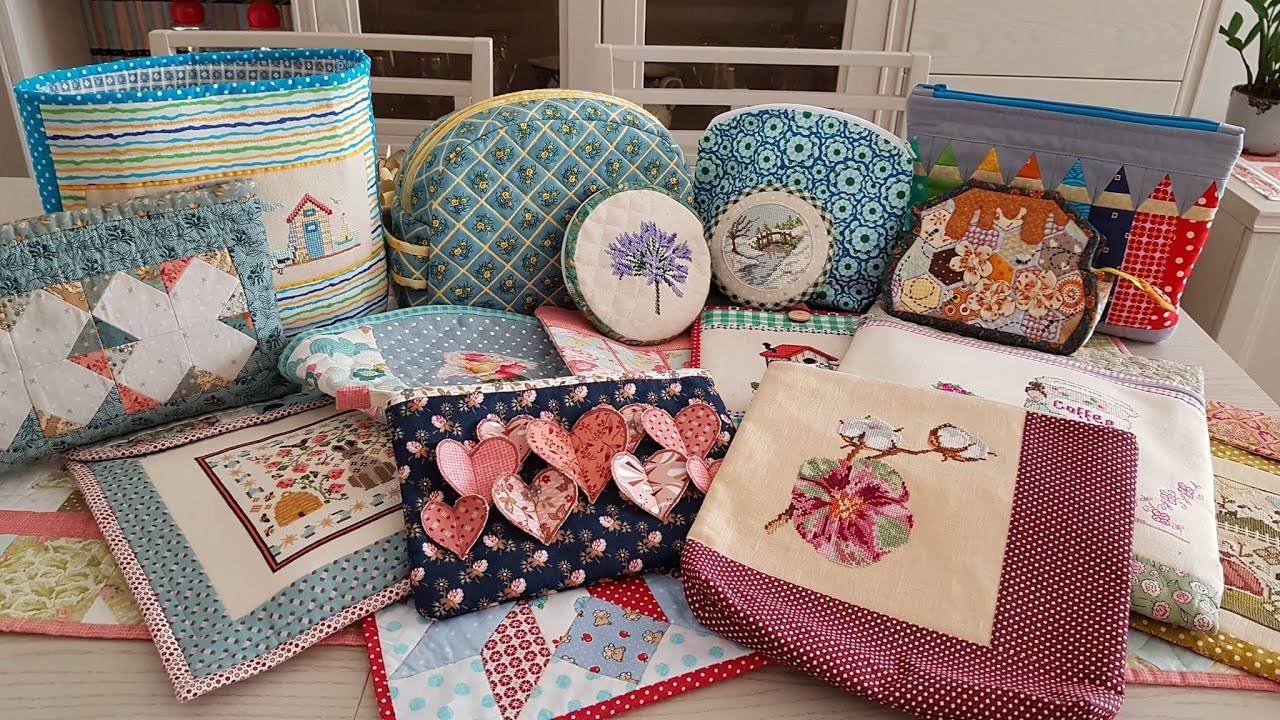 Конверты, косметички. Прикладная вышивка. Пэчворк.