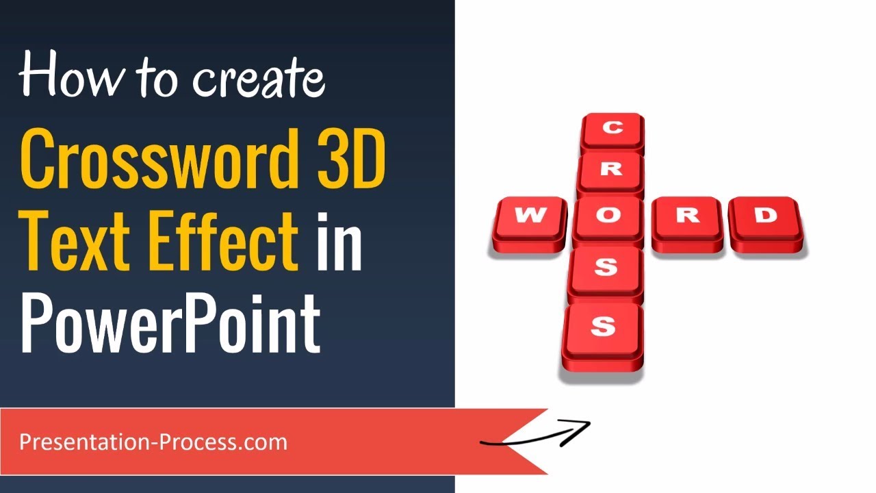 Create Crossword 3D Text Effect in PowerPoint