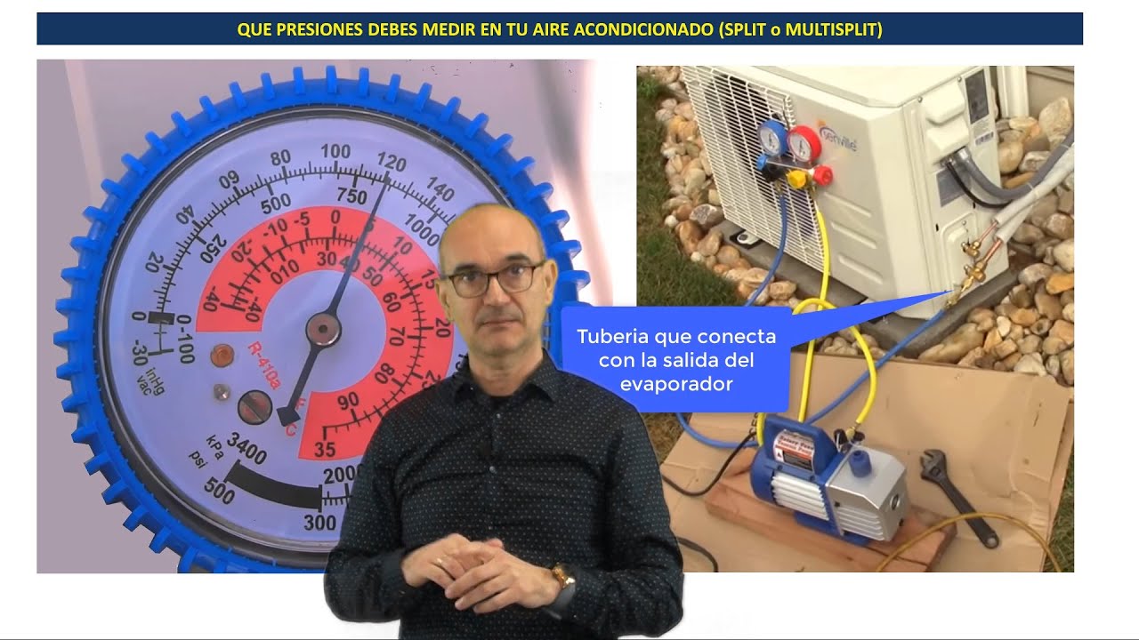 Como saber cuantos psi o bar lleva equipo aire acondicionado (Cap 2)