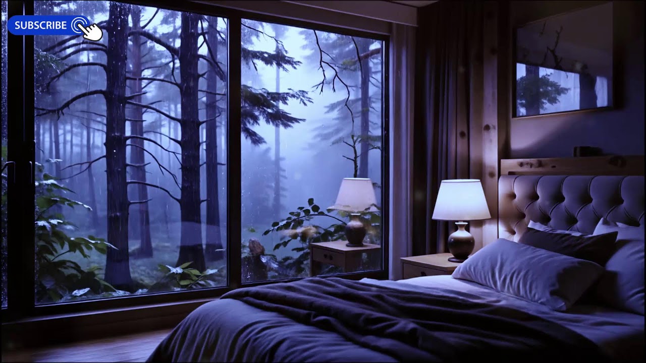 Midnight Rain & Piano 🌧️ 12 Hours of Deep Sleep Music