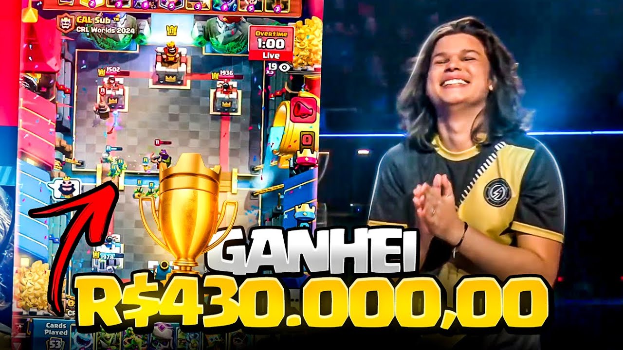 PARTIDA IMPOSSÍVEL CONTRA O SUB QUE ME GARANTIU 430 MIL REAIS NO MUNDIAL DE CLASH ROYALE