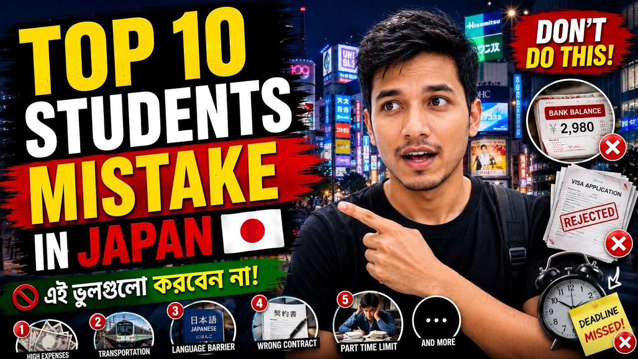 Top 10 Shocking Mistakes Students Make After Coming to Japan🇯🇵