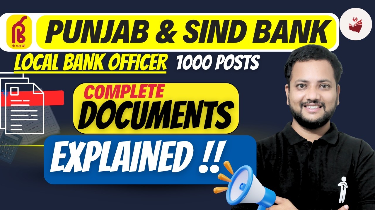📢 Punjab & Sind Bank LBO Notification 2026 💥 |All Documents to be uploaded Explained 🎯