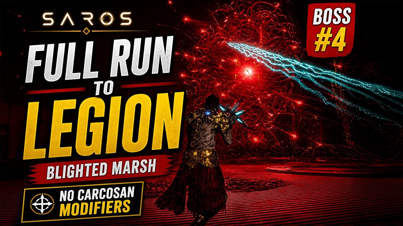 SAROS Full Run to Legion + Boss Kill | Blighted Marsh Walkthrough (No Modifiers)