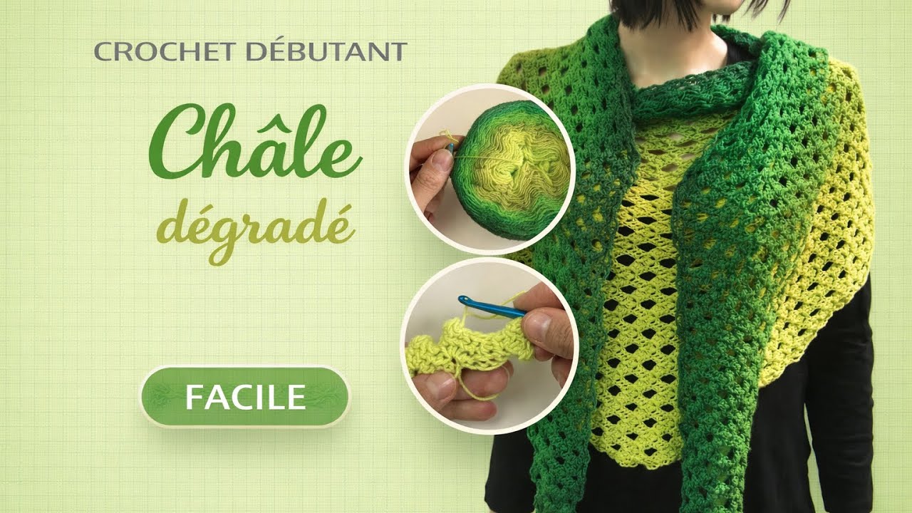 Comment faire un châle en motif filet au crochet : tuto en pas à pas