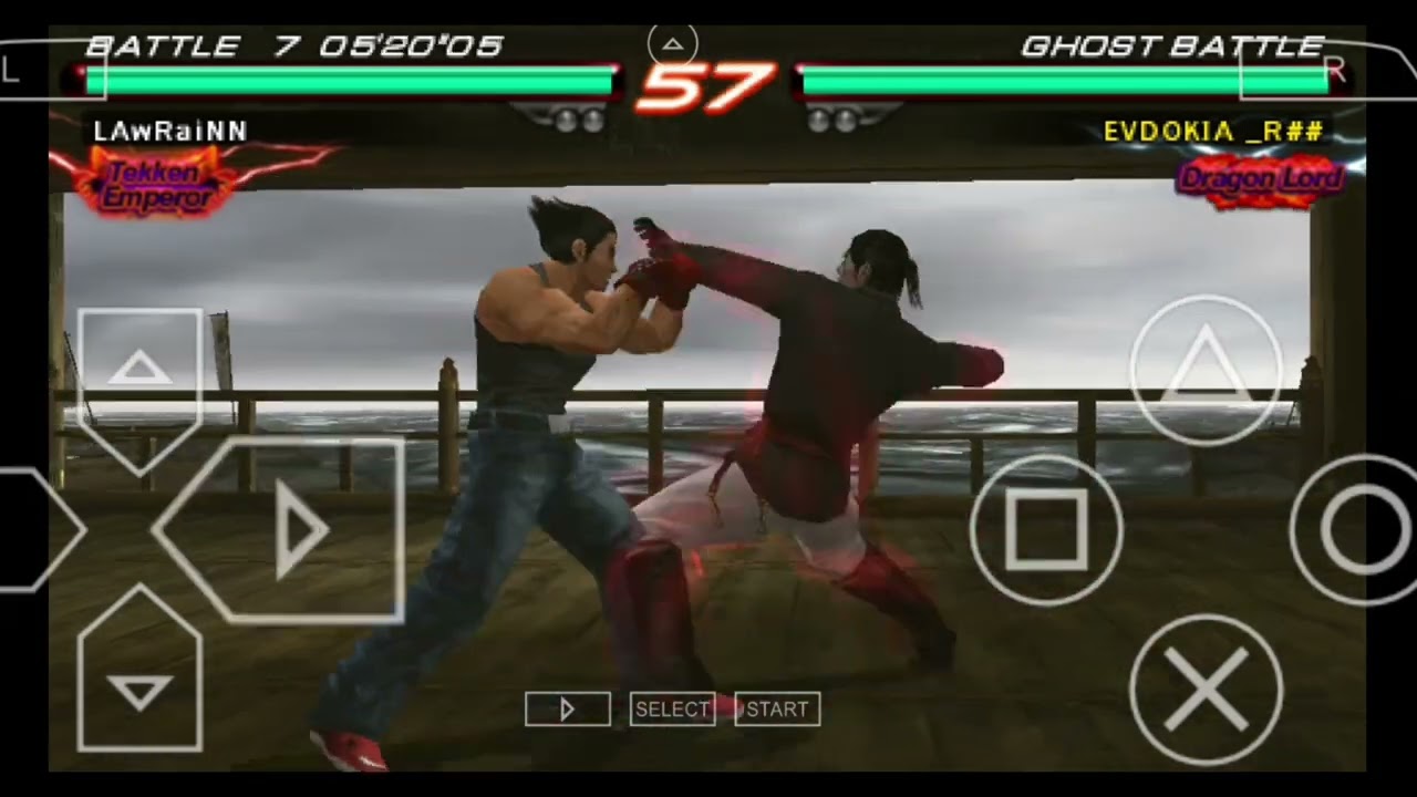 main Tekken 6 ppsspp non k.o Kazuya rangked ghost battle