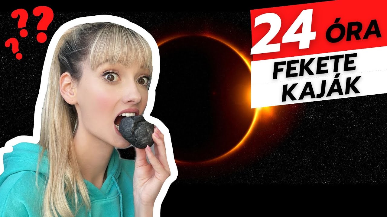 24 óráig FEKETE KAJÁKAT ettem❗️ | #challenge #tiktok #fanniburjan