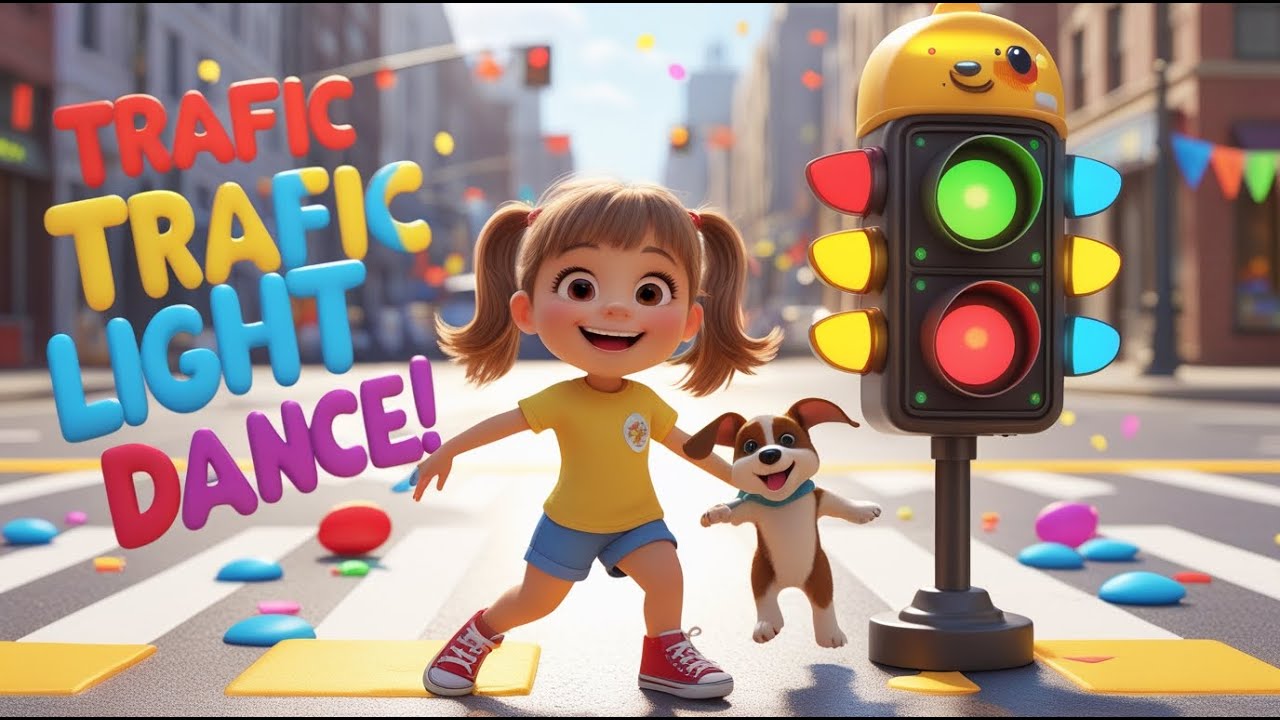 Traffic Light Dance 🚦 | Stop, Wait, Go! | Safe Street Dance & English Song