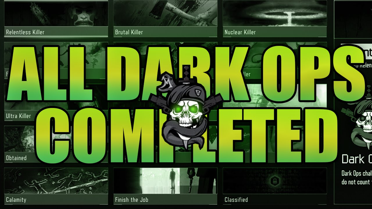 BO3 COMPLETING ALL DARK OPS CHALLENGES