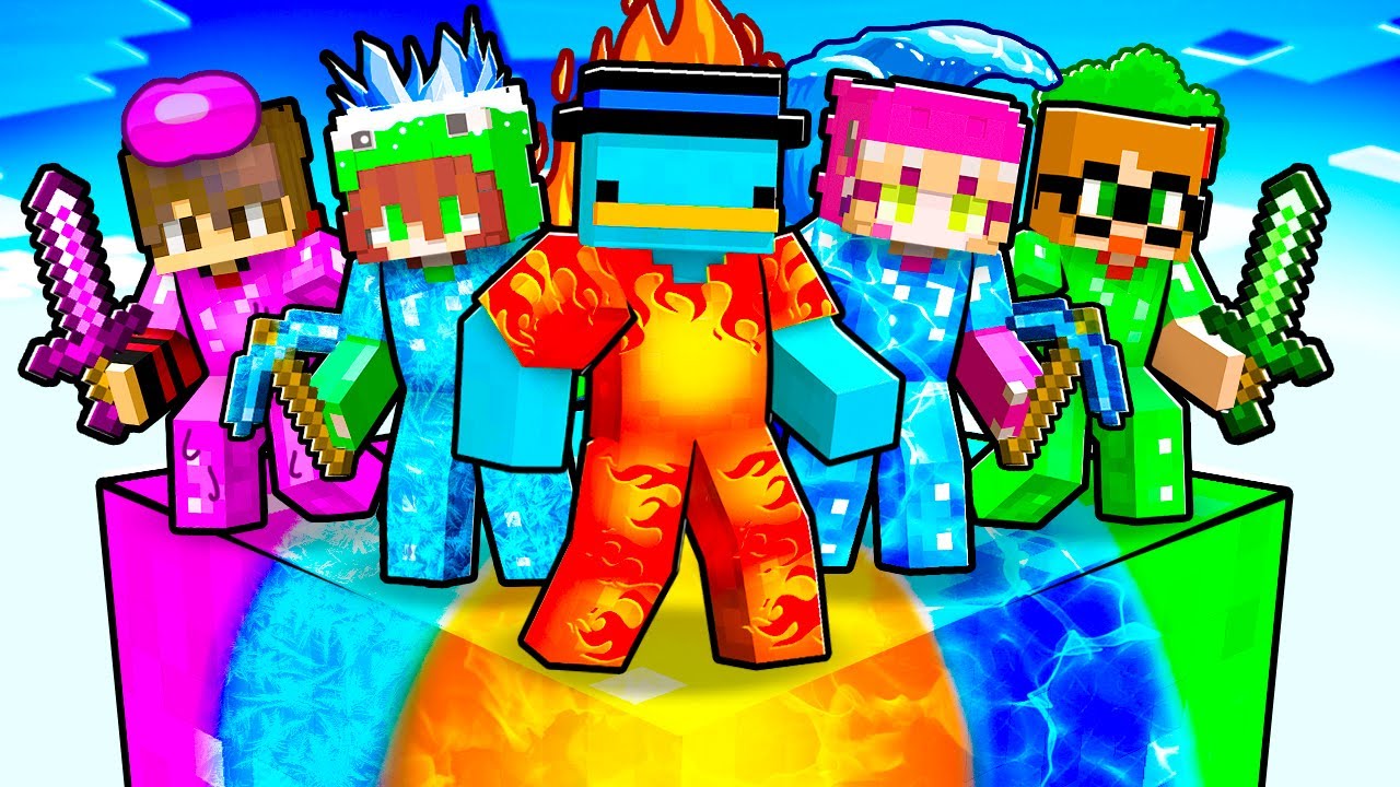 Sobreviviendo en un SÓLO BLOQUE ELEMENTAL Con Mis FANS LOCAS