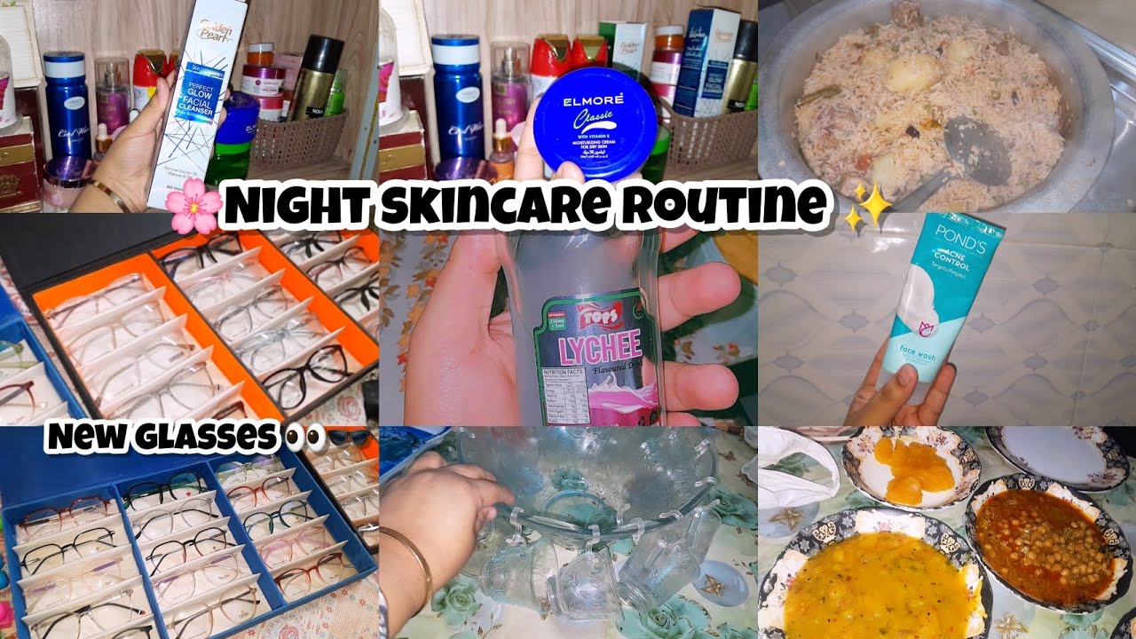 Winters night skincare routine ✨️ ||new glasses purchased🌸🕶||heavy breakfast||ALLYYA KHAN 