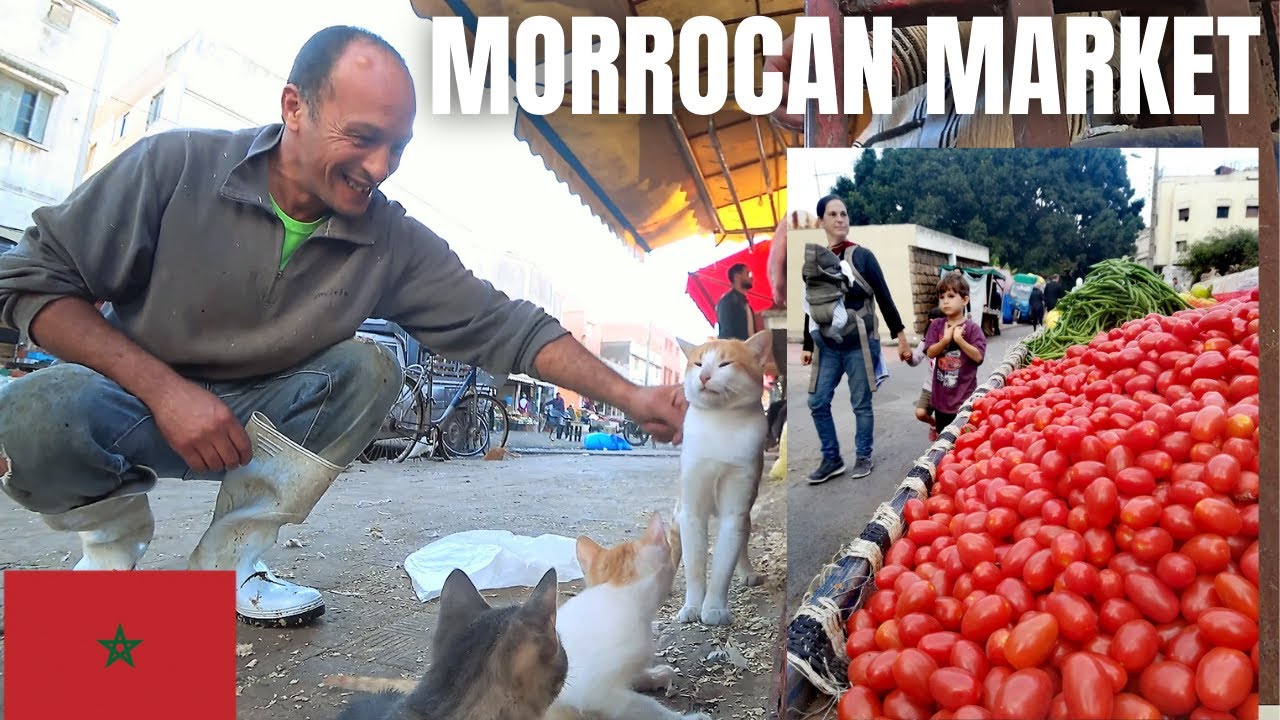 BUYING GROCERIES AT THE MARKET IN MOROCCO / EL JADIDA TRAVEL VLOG
