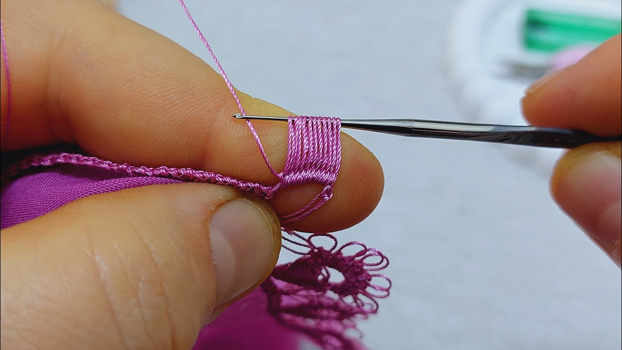 Mekikten ayırt edilemez tek sıra &ccedil;ok zarif inanılmaz kolay tığ işi