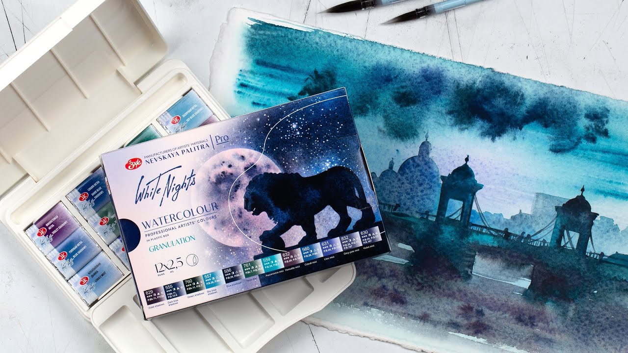 Descubra as Aquarelas Granuladas da White Nights (Nevskaya Palitra)