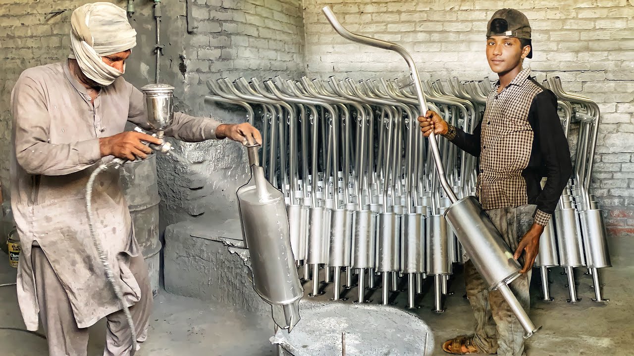 Amazing Manufacturing process of a Silencer by the metal sheet || silencer making |