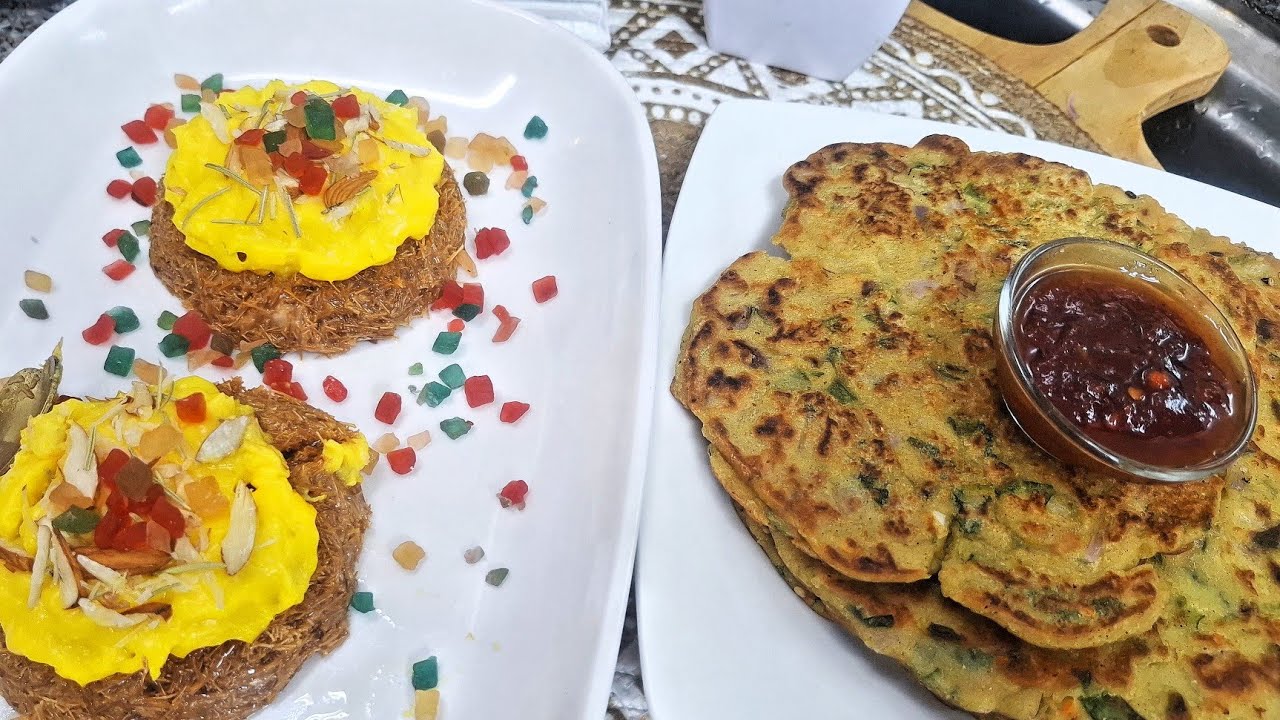 Live Healthy Veg Karra Dosa🥗|Zero Guilt&Full Taste|Saath mein Special Sweet! #viralsehri #free #live
