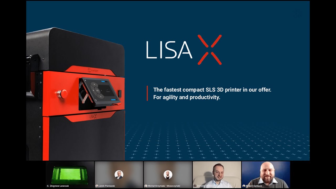 Sinterit Lisa X - a webinar on the fastest compact SLS 3D printer in our offer