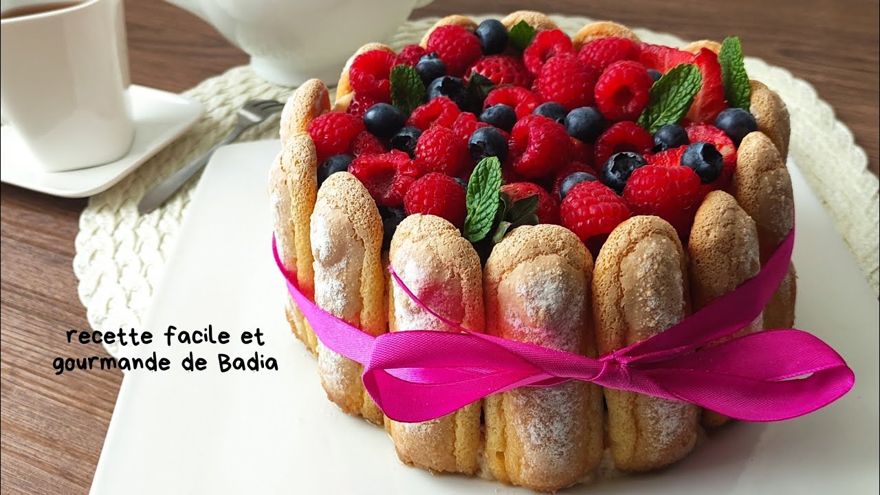 Charlotte aux Fruits Rouges. Red fruit charlotte شارلوت الفاكهة الحمراء #charlotte#fruits
