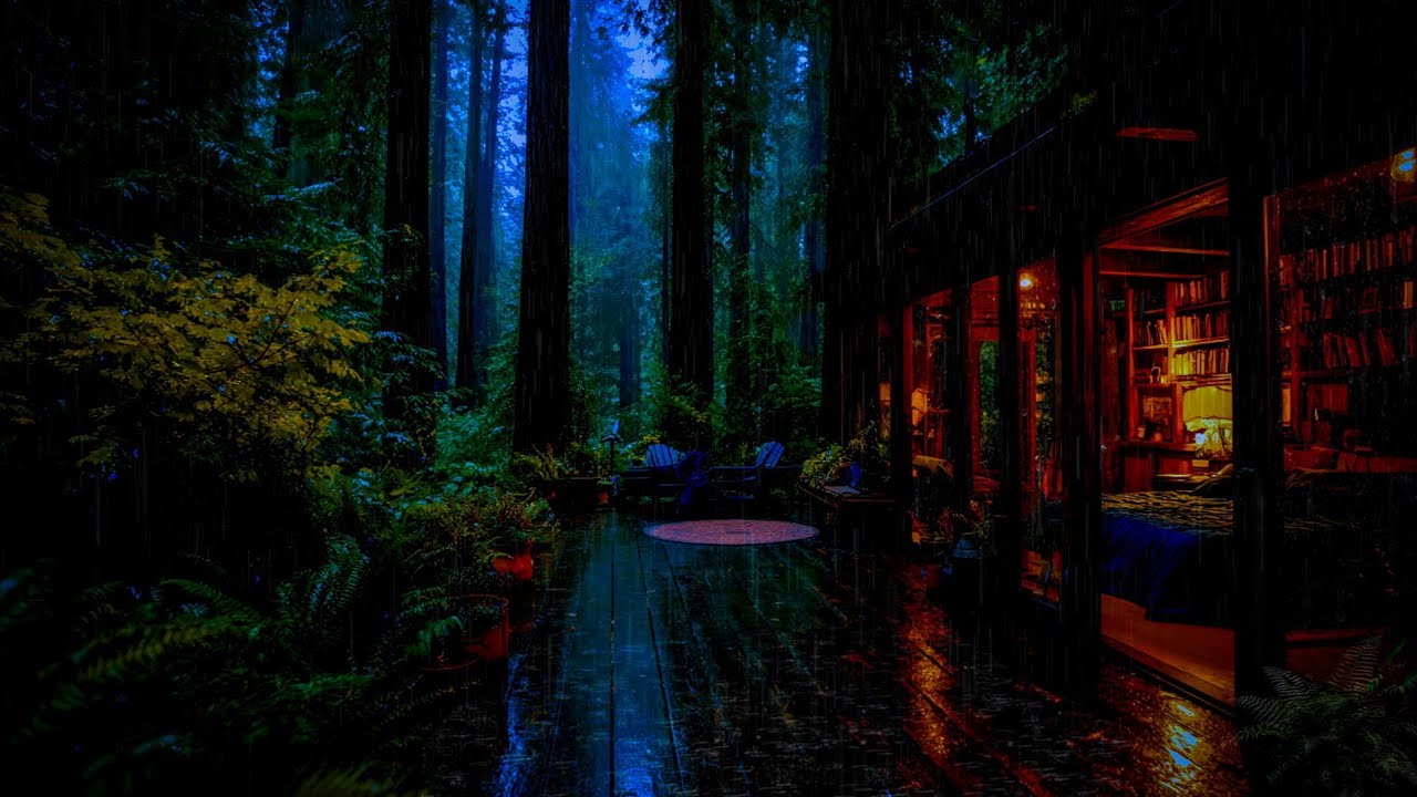 Rain Sounds for Sleep & Relaxation 🌲🌧️ | Peaceful Cozy Cabin Night