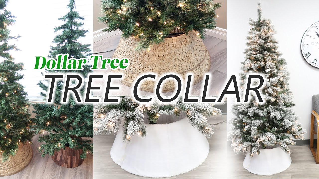 CHRISTMAS TREE COLLAR DIY / $1 Laundry Basket Christmas DIY/ Dollar Tree DIY