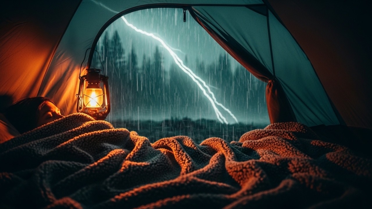 Heavy Rain Outside Tent 🌧️ | Deep Sleep Camping Rain to Fall Asleep Fast