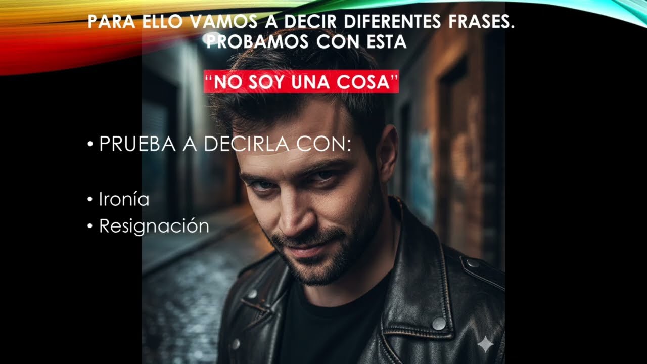 Di una frase con entonación