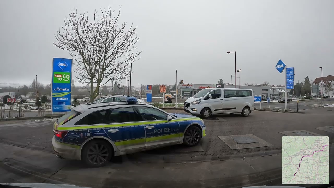 Road Trip Time-lapse From Germany Frankfurt am Main to Waldgrehweiler