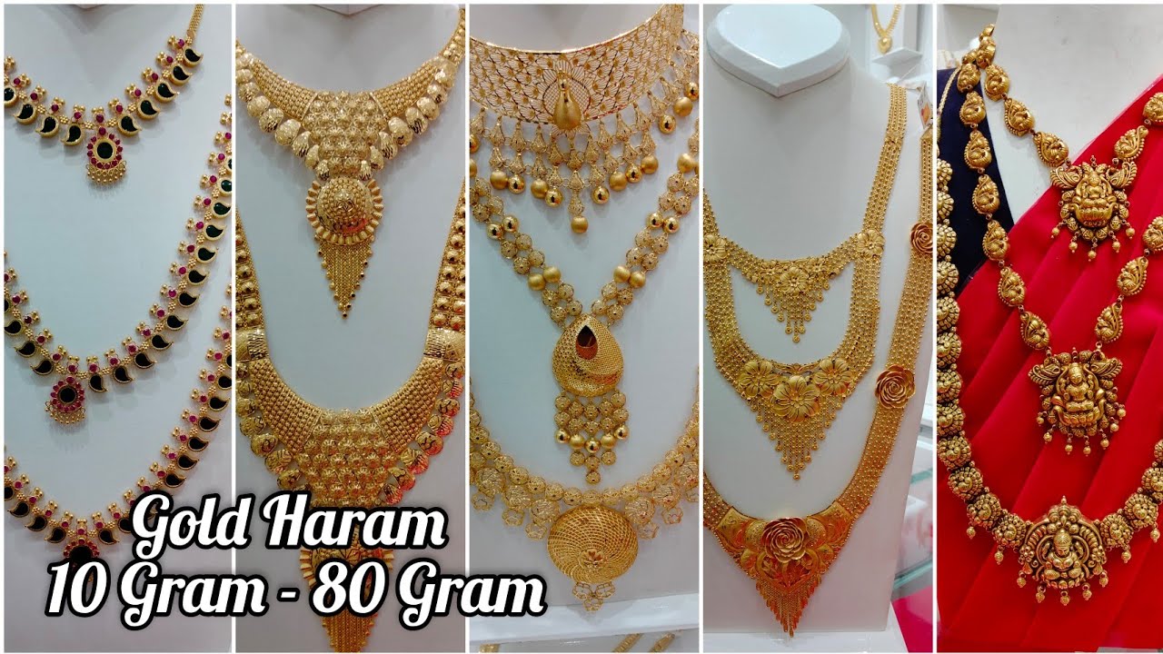 Gold Haram Designs Middle Haram Wedding Haram Step Haram 10 Grams To 80 Grams