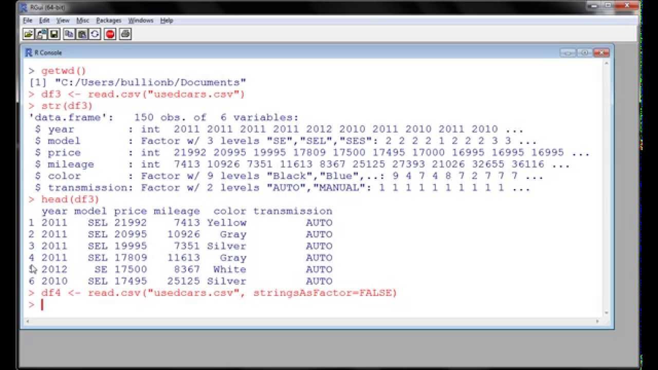 R - Exploring Data (part 1) - Import data in R