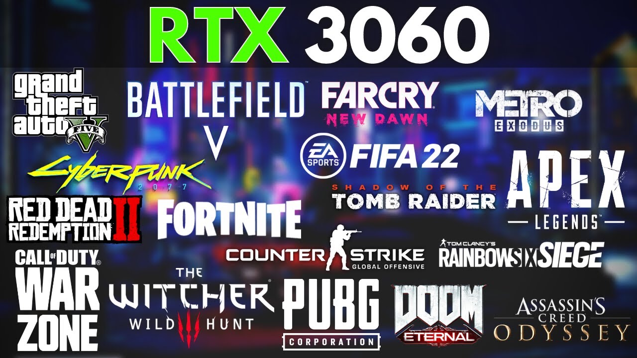 (2022) AMD Ryzen 9 5900HX + RTX 3060 test in 21 games