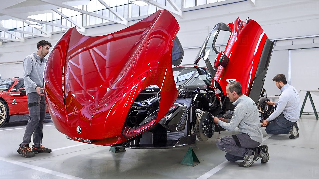 How They Build Extremely Powerful Alfa Romeo Supercars by Hand - Inside Production Line Factory