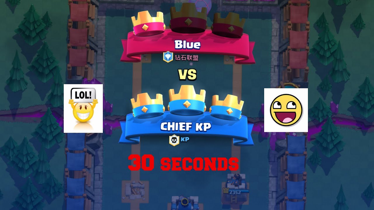 Clash Royale FASTEST 3 CROWN VICTORY ( 30 second ) | FAST / QUICK THREE CROWN STRATEGY GAMEPLAY