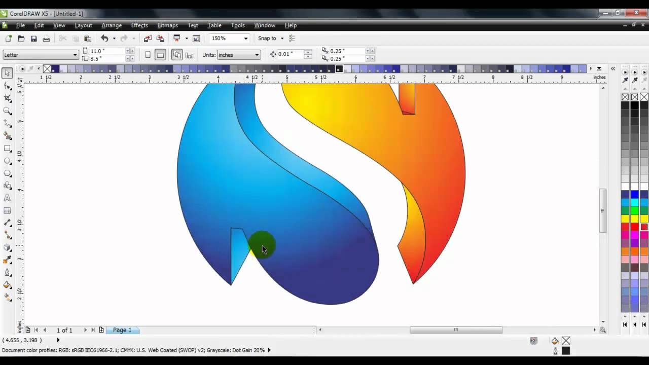 CorelDraw X5 Turorial Simple 3D Sphere Logo